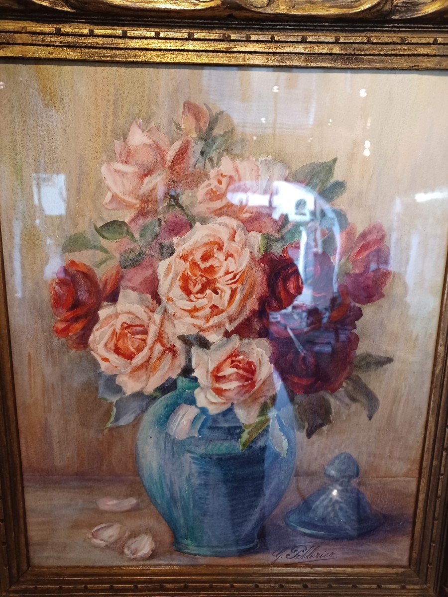 Tableau Aquarelle , Bouquet De Fleurs-photo-2