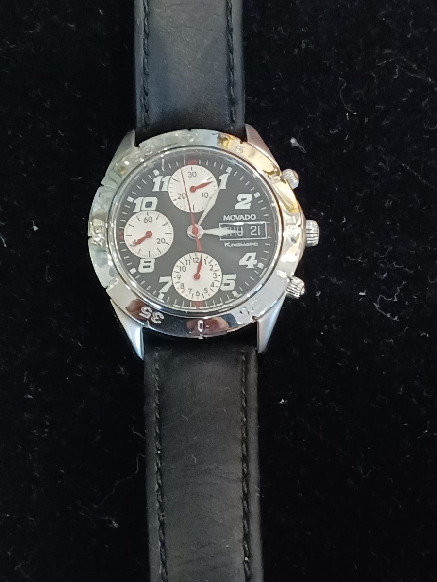 Chronograph Watch Circa 1995, Movado "kingmatic"-photo-2