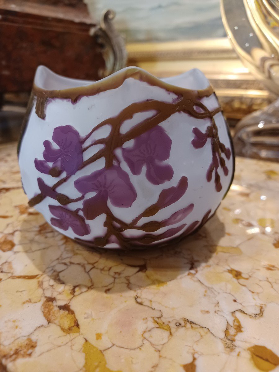 Legras Vase, Wisteria Decor, (1839-1916)
