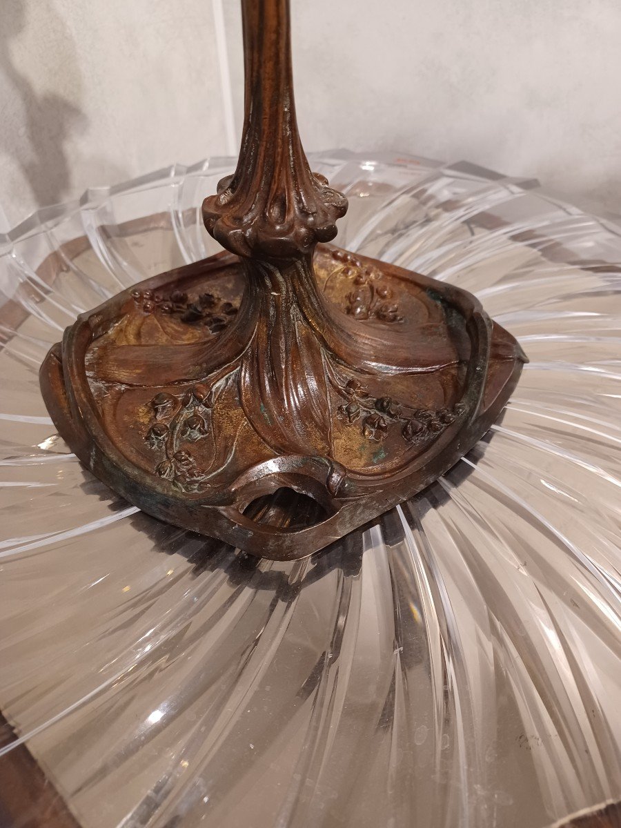 Bougeoir Art Nouveau En Bronze-photo-2