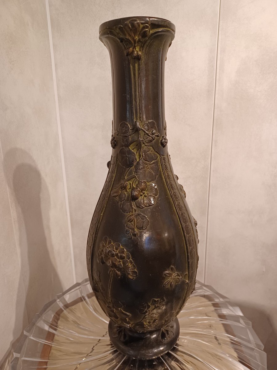 Vase Art Nouveau , Décors Floral -photo-3