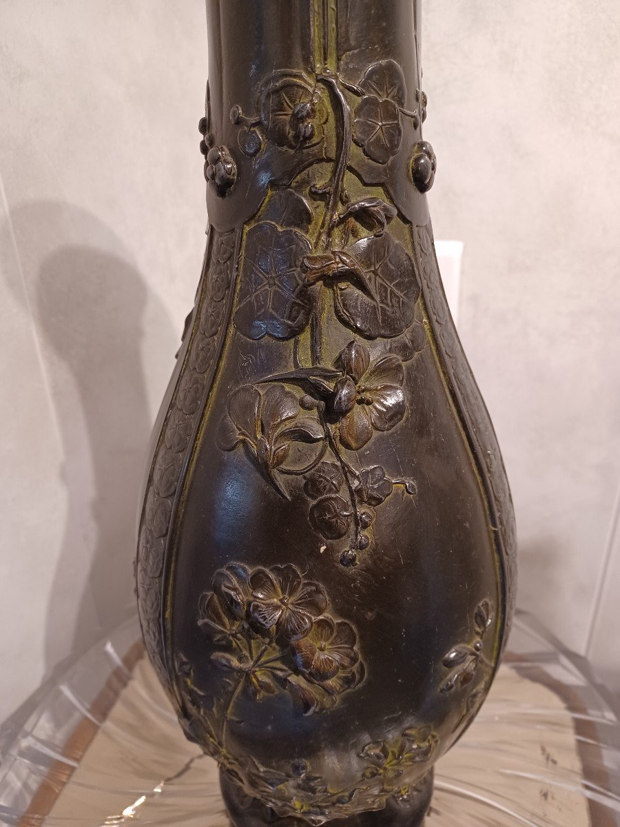 Vase Art Nouveau , Décors Floral -photo-4