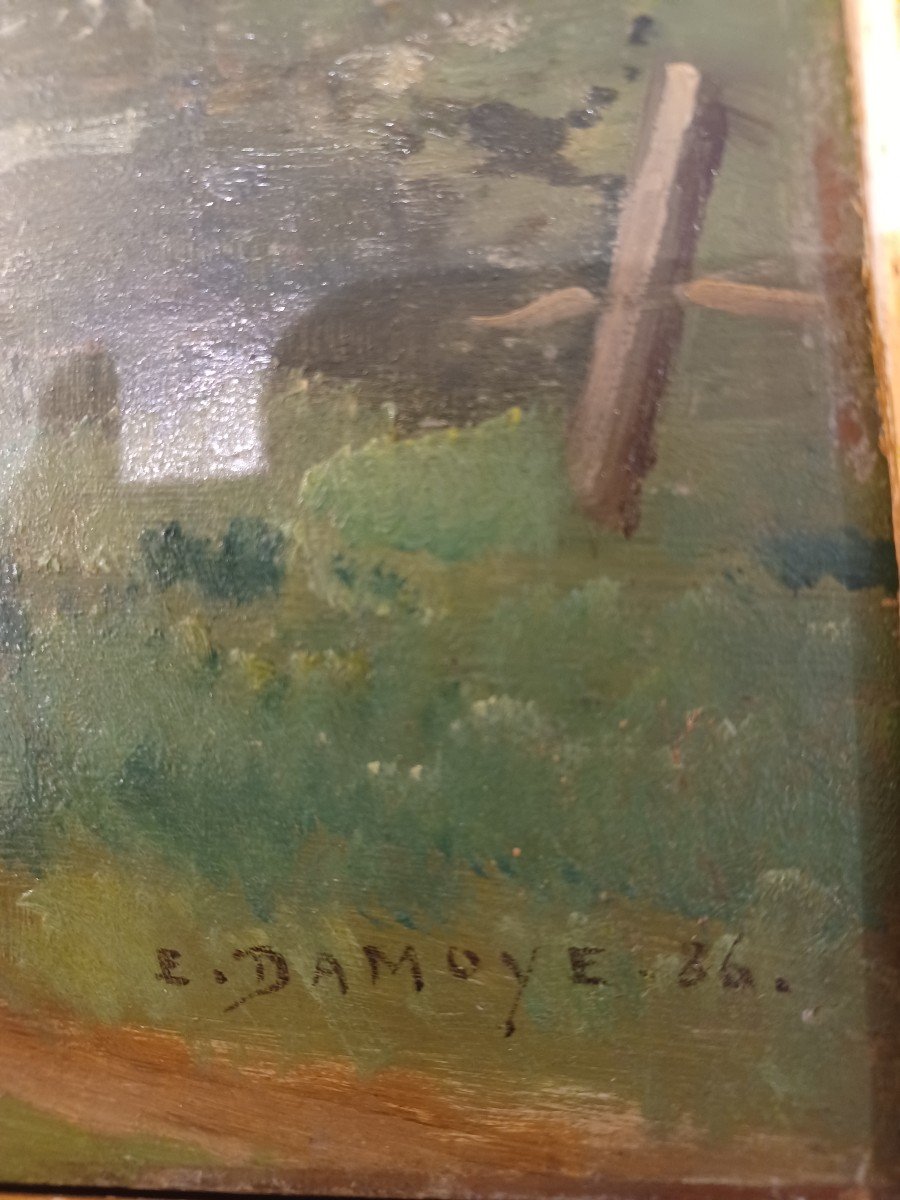 Emmanuel Damoye ( 1847-1916) , Paysage-photo-4