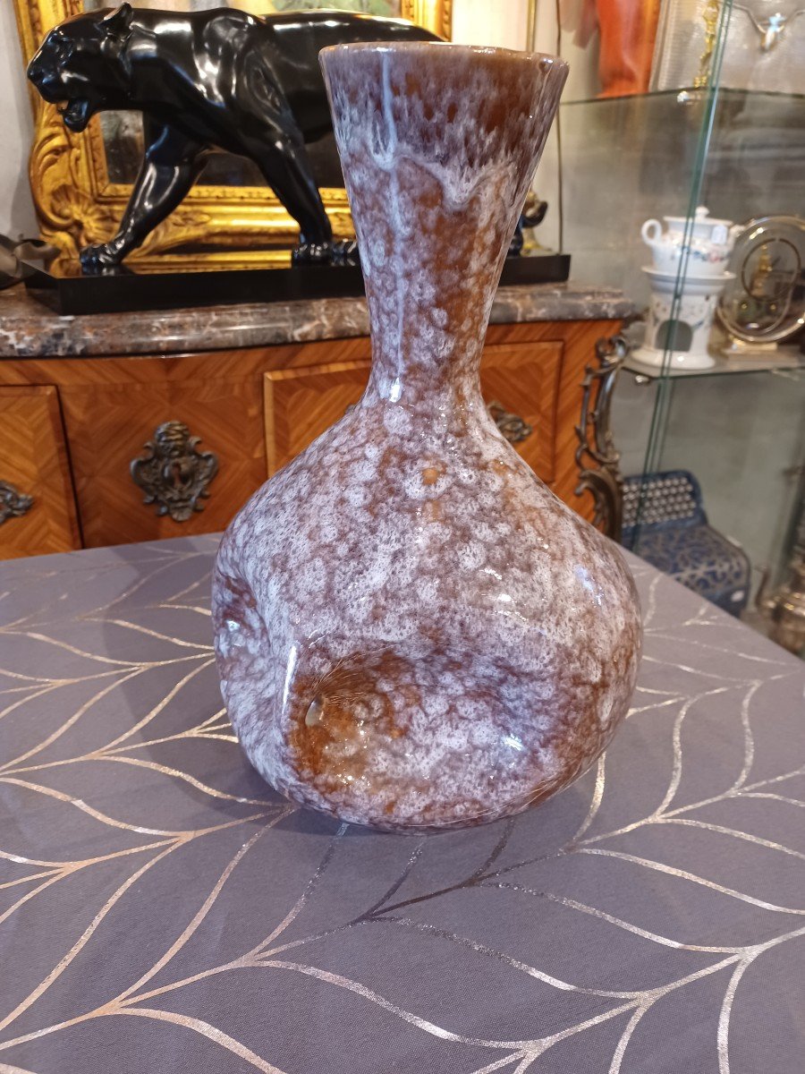 Vase En Céramique d'Accolay , 1950-photo-3