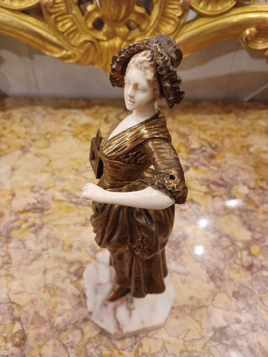 Chryselephantine Sculpture Signed Omerth-photo-2