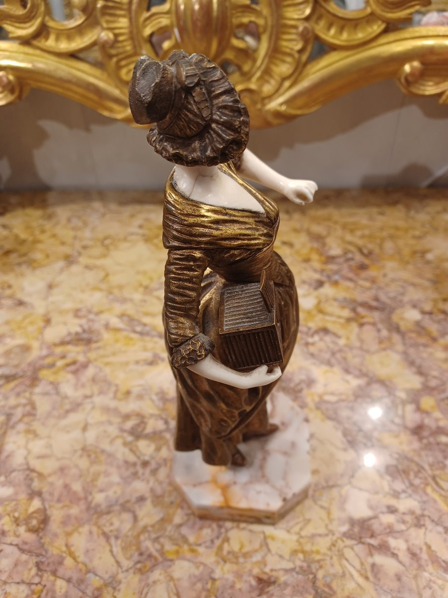 Chryselephantine Sculpture Signed Omerth-photo-2