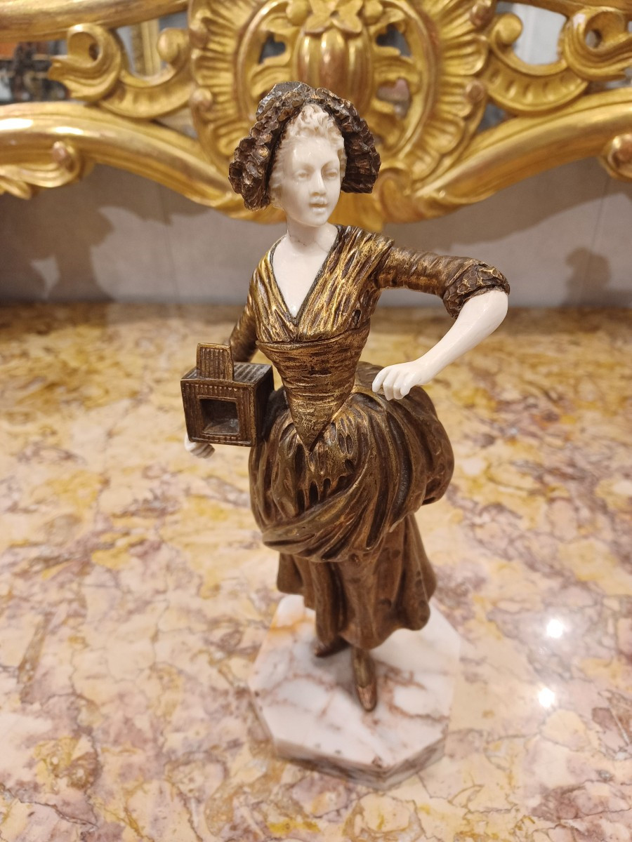 Chryselephantine Sculpture Signed Omerth