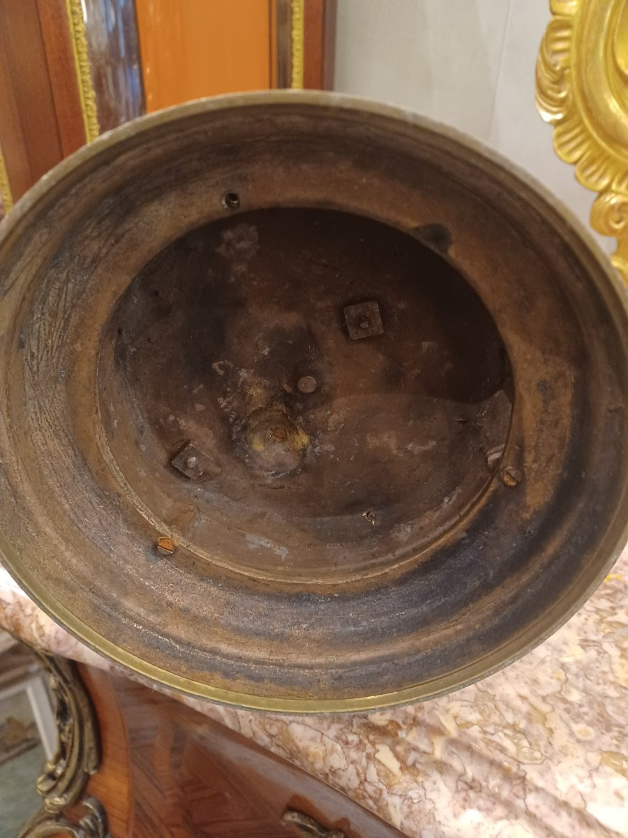 Bronze Sculpture "it's Raining, Shepherdess", Signed Bouret (1833-1906)-photo-5