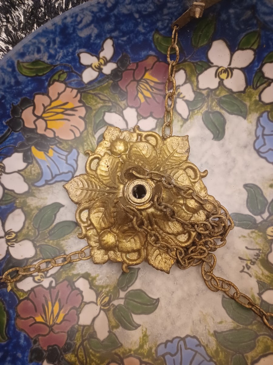 Plafonnier LEGRAS Art Nouveau vers 1900-photo-4