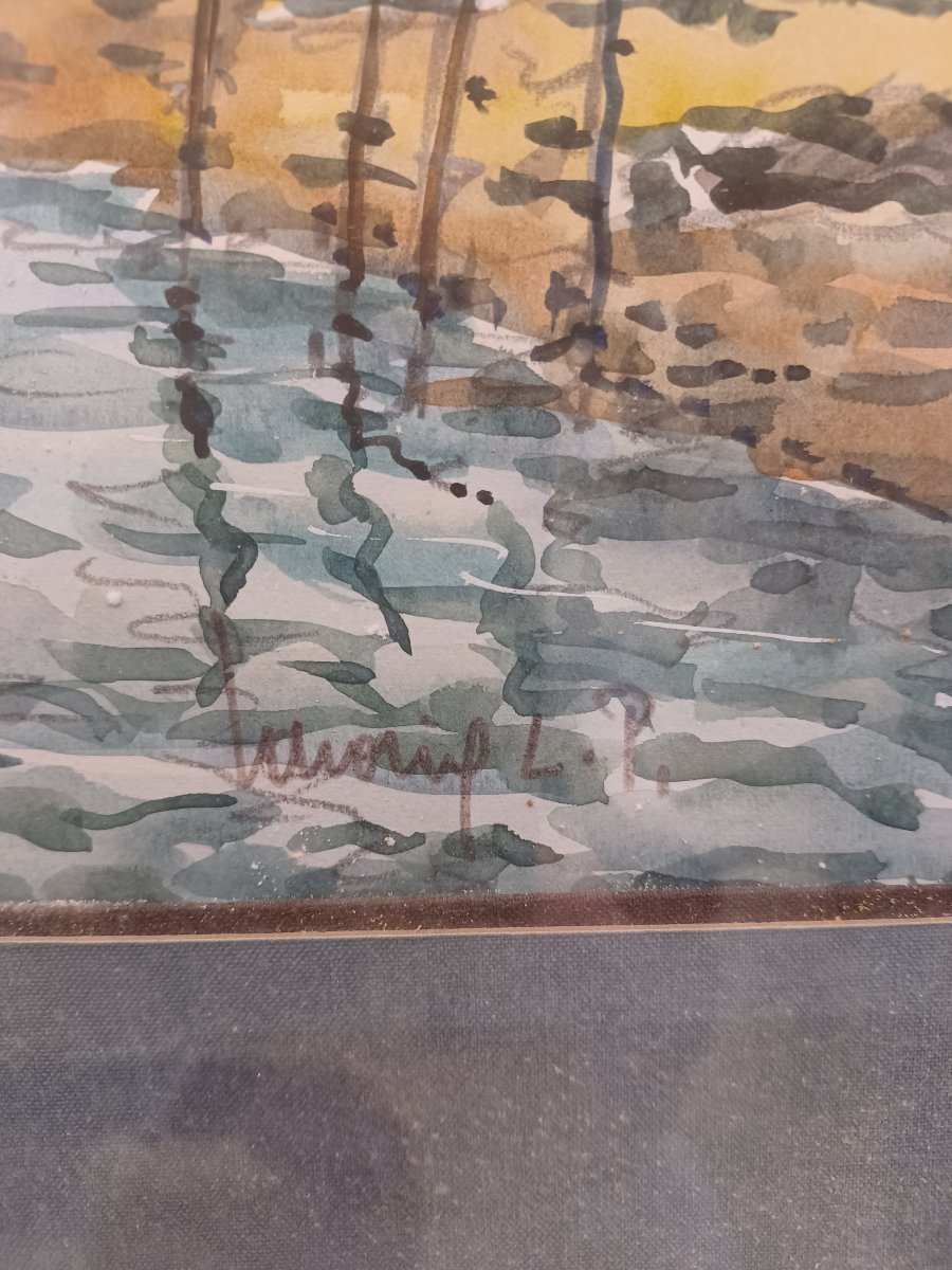 Aquarelle marine par LAVOINE L.P.ROBERT-photo-2