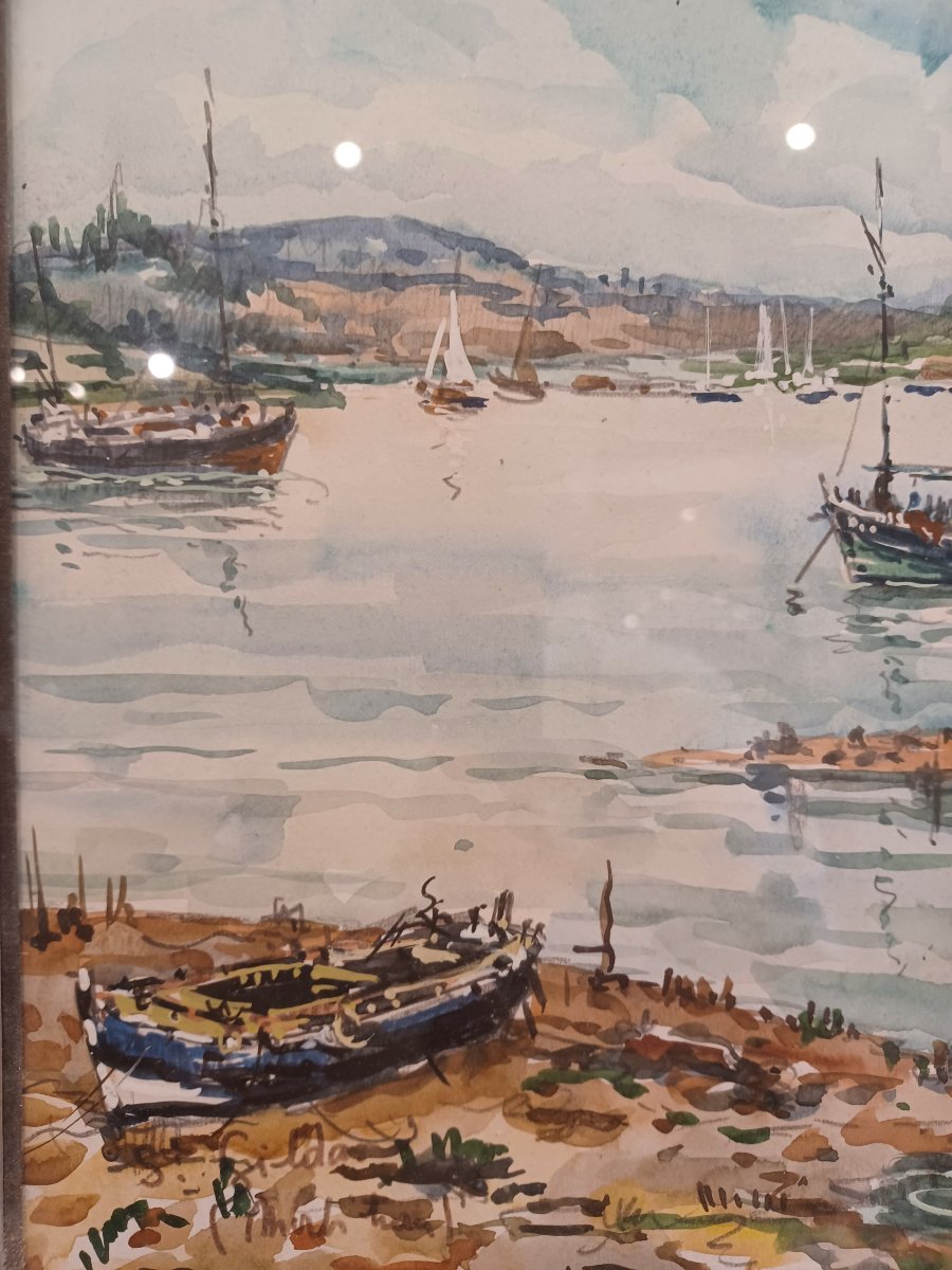 Aquarelle marine par LAVOINE L.P.ROBERT-photo-3