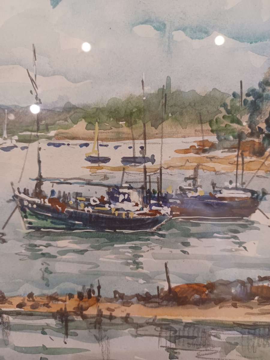 Aquarelle marine par LAVOINE L.P.ROBERT-photo-4