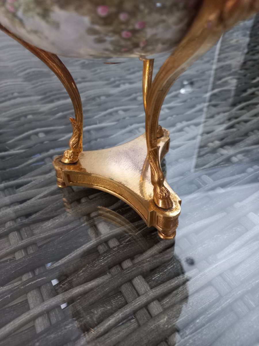 Bonbonnière , porcelaine et bronze , Alphonse GIROUX-photo-7