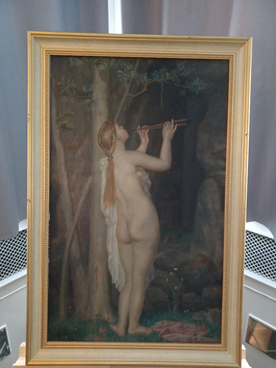 Painting Nude Woman Representing " The Charmeuse"