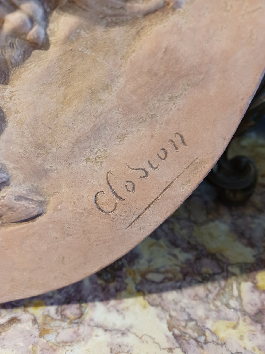 Médaillons En Terre Cuite Signés Clodion-photo-3
