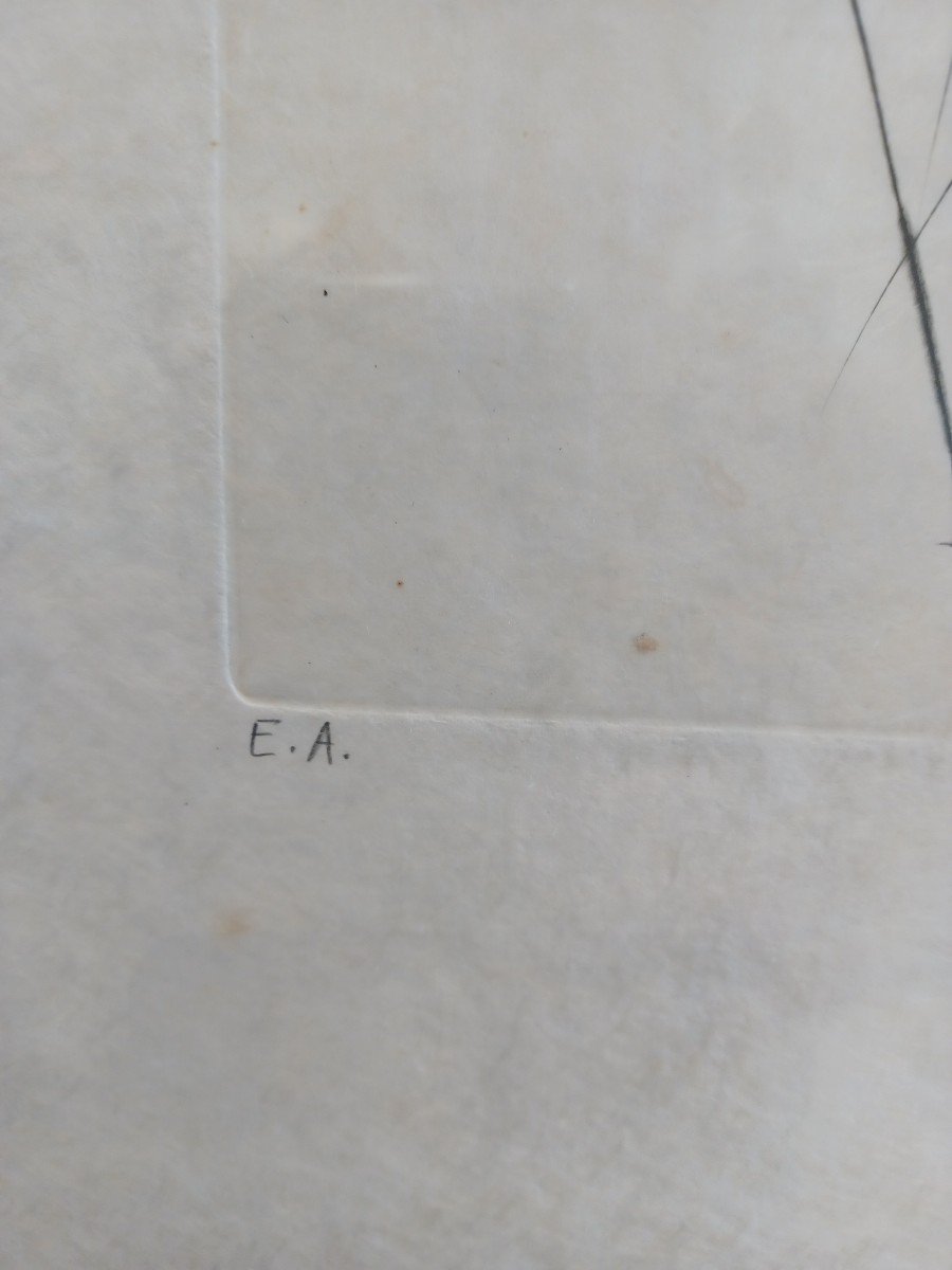 Lithographie De Dali , gravure originale sur velin , signée au crayon-photo-1