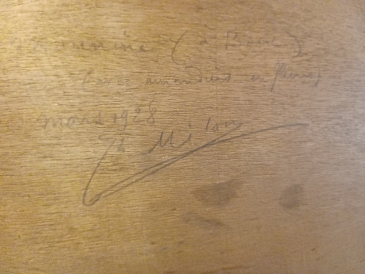 Joseph Milon , (1868 - 1947) ,paysage Provençal , Huile Sur Panneau-photo-4