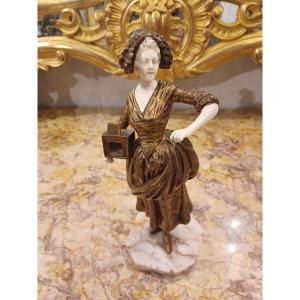 Chryselephantine Sculpture Signed Omerth