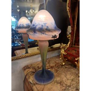 Lampe champignon Art Déco , Le  Verre Français