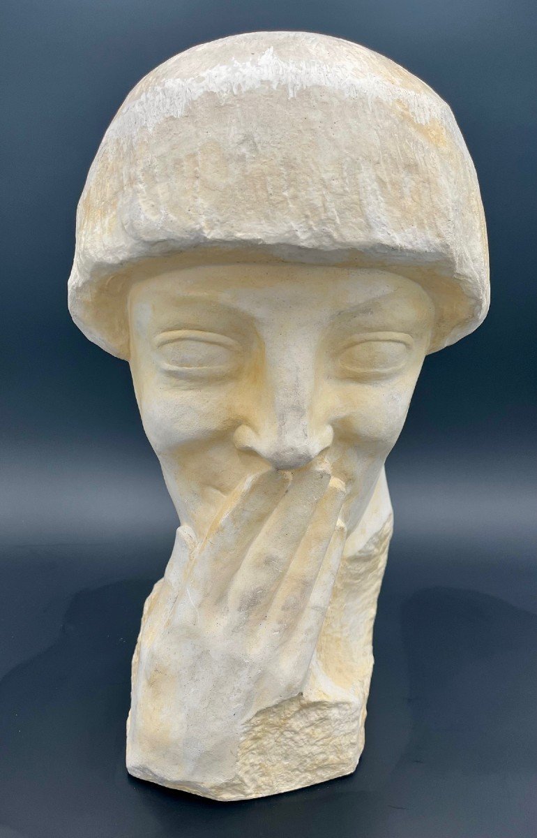 Sculpture "le Silence" d'Antoon Van Paris (1884-1968)
