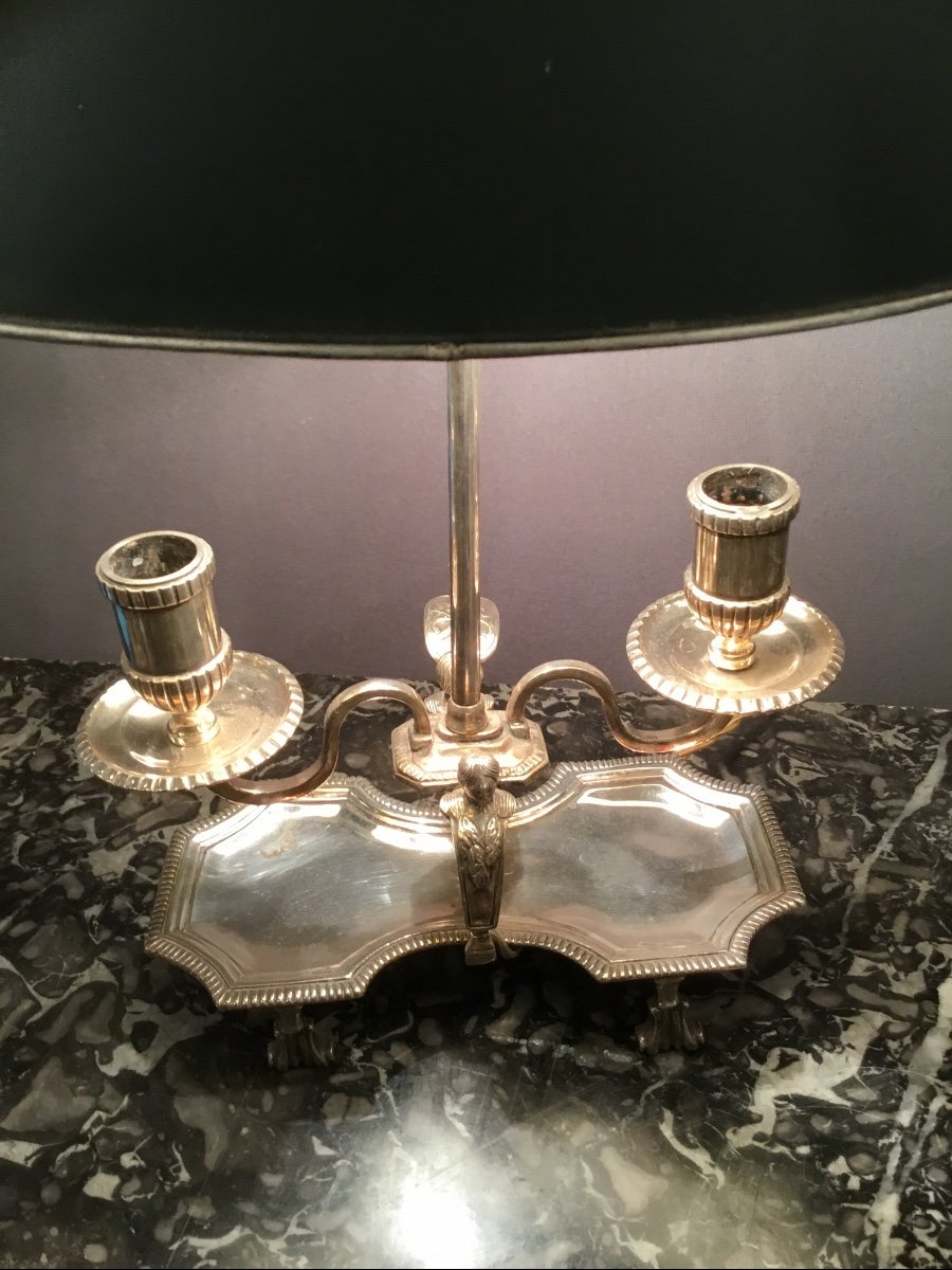 Lampe Bouillotte De Style Louis XVI . Époque XIXe siècle.-photo-2