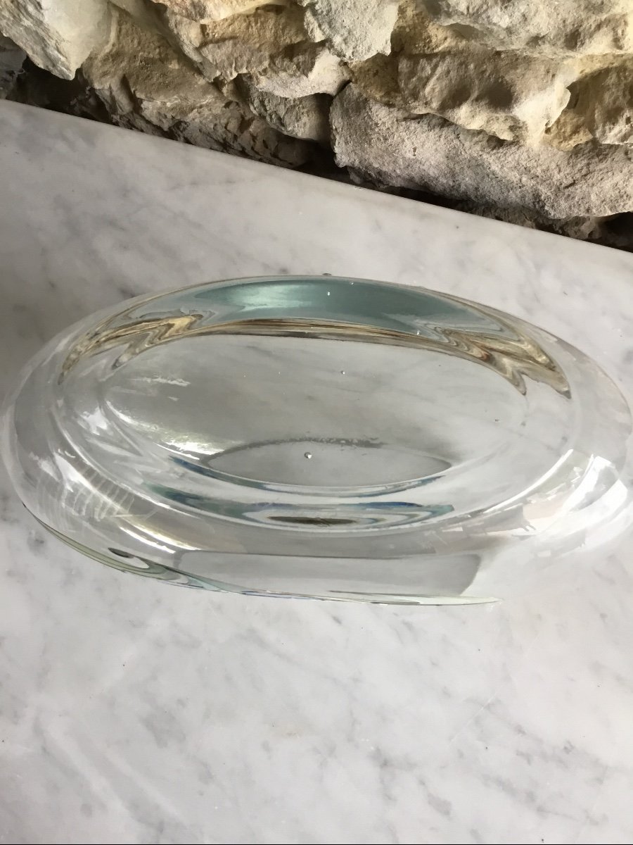 Crystal Vase. Iris Enamel Decoration. Year 1980-photo-2