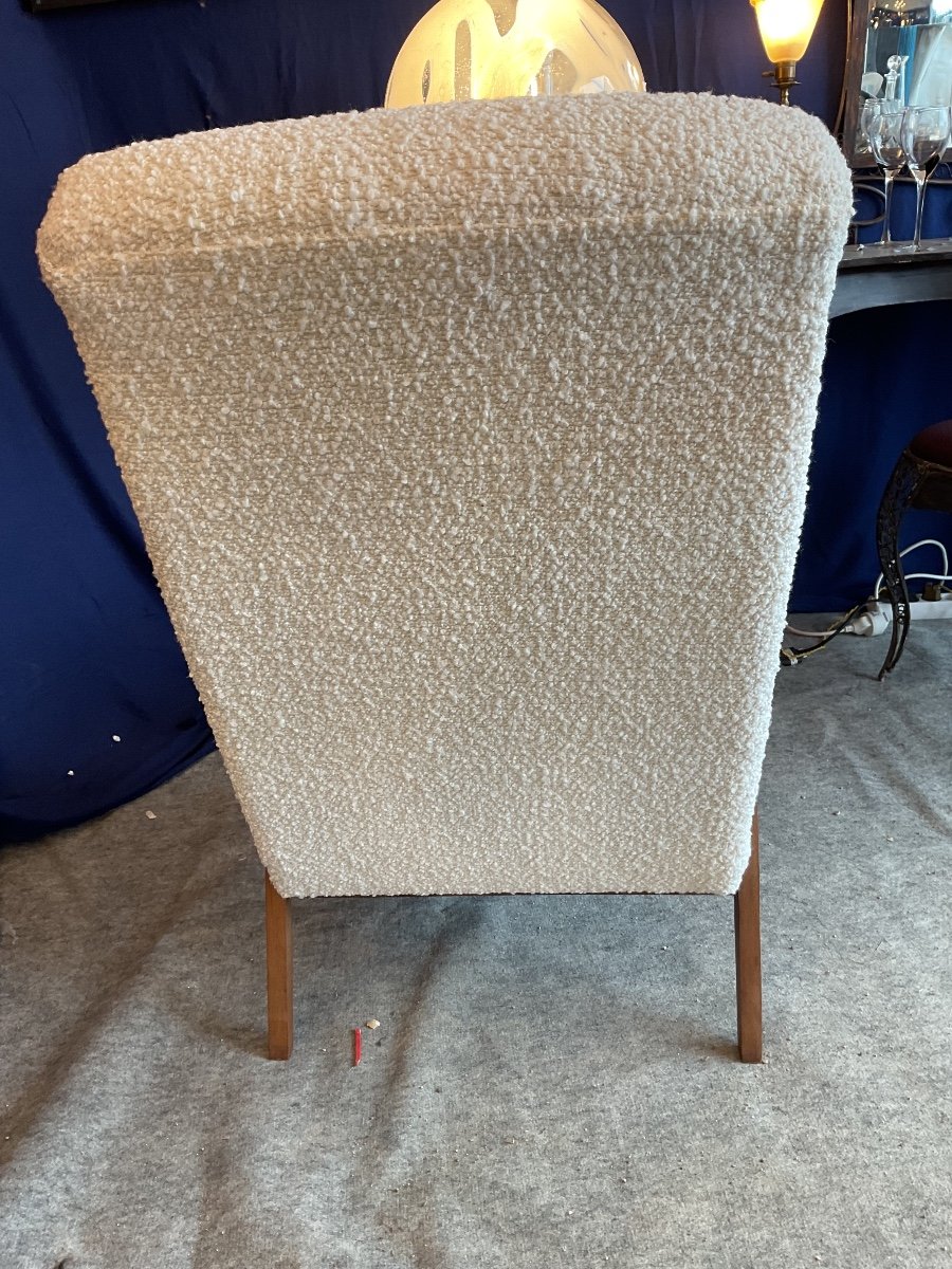 1960s Era Compas Armchair Re-covered In Scandinavian Style -photo-3