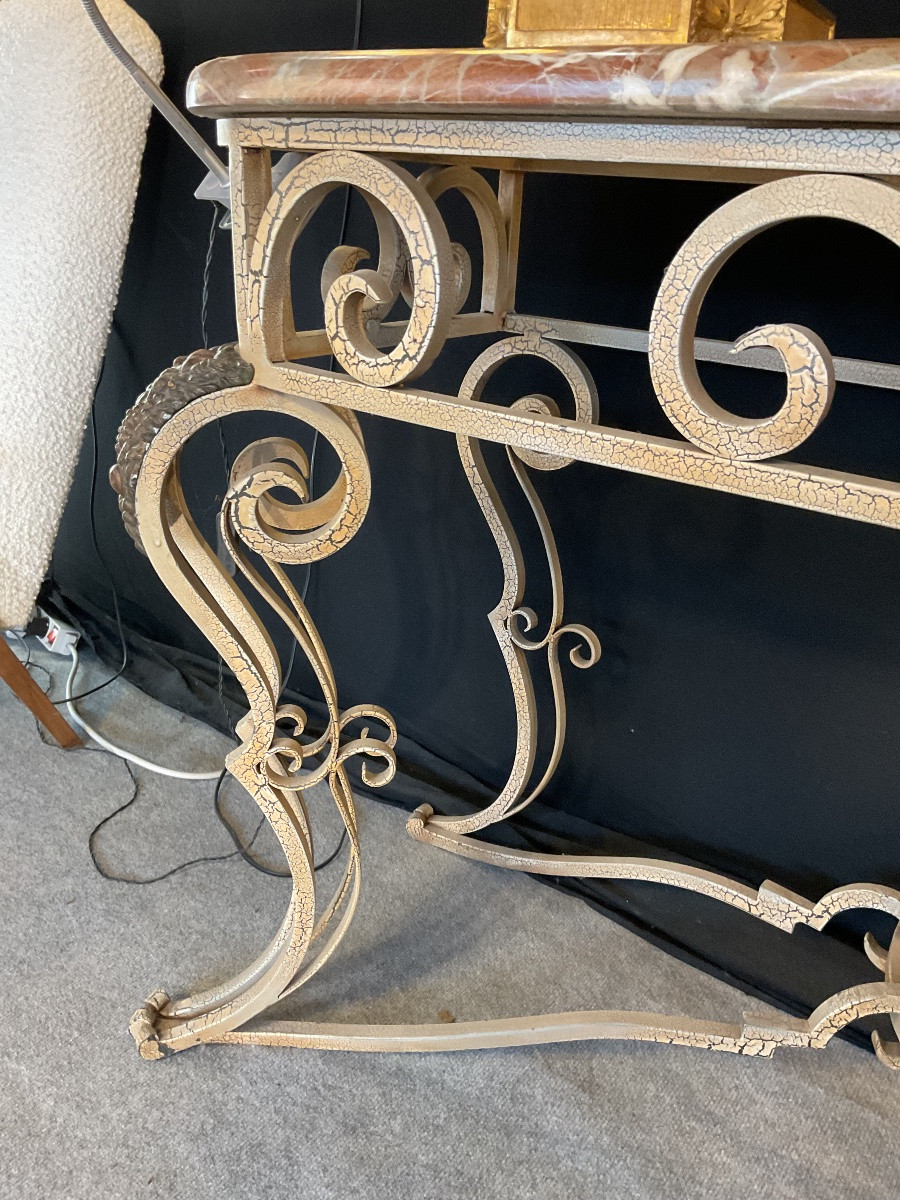 1950s Design Wrought Iron Console-photo-1