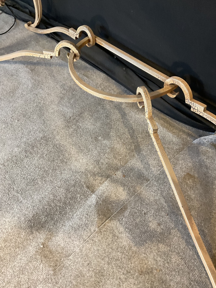 1950s Design Wrought Iron Console-photo-2