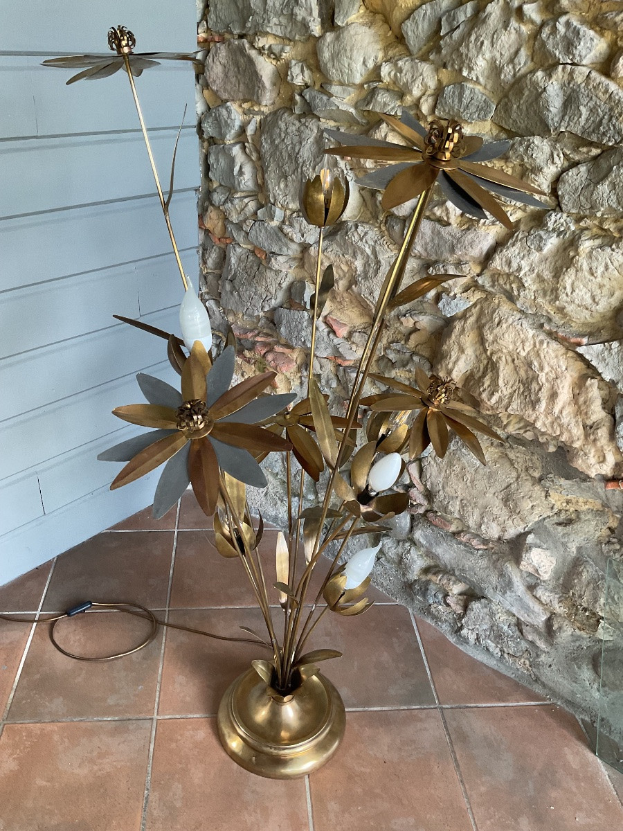 Lampadaire Bouquet de Fleurs à 6 Lumières par Hans Kogl , pour la Maison  Jansen -photo-3