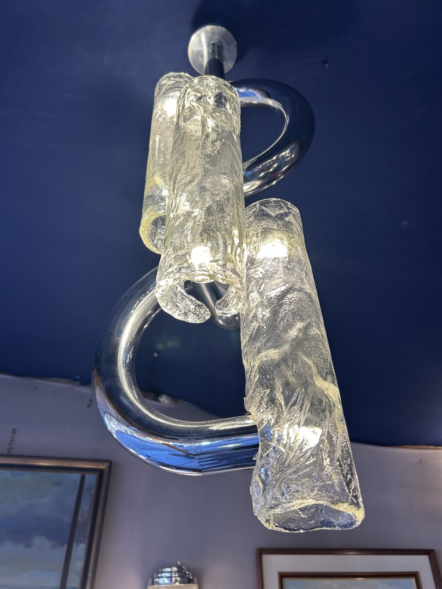 1970s Chandelier By Carlo Nasson 