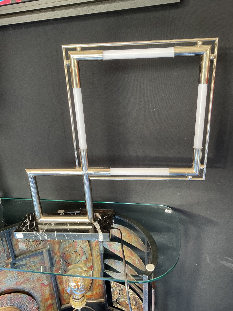 Quadro Lamp By Jacques Adnet From The 1920s-photo-2