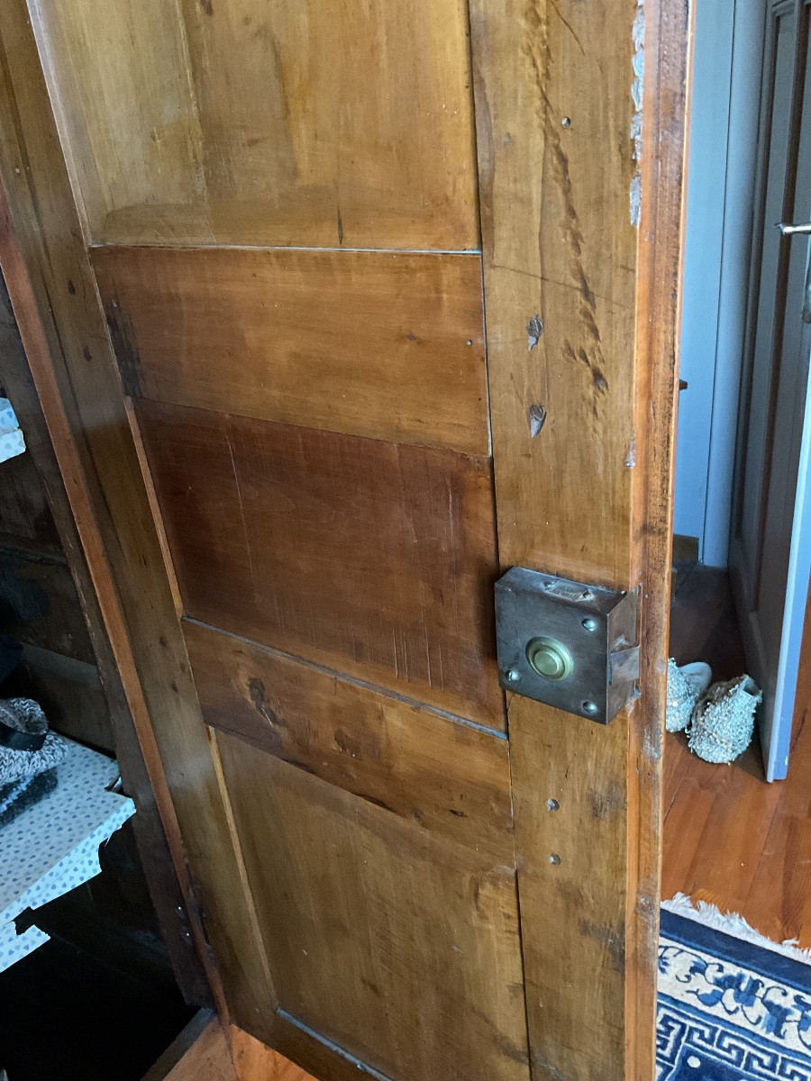 Small Cherry Wood Wardrobe, Late 18th Century -photo-3