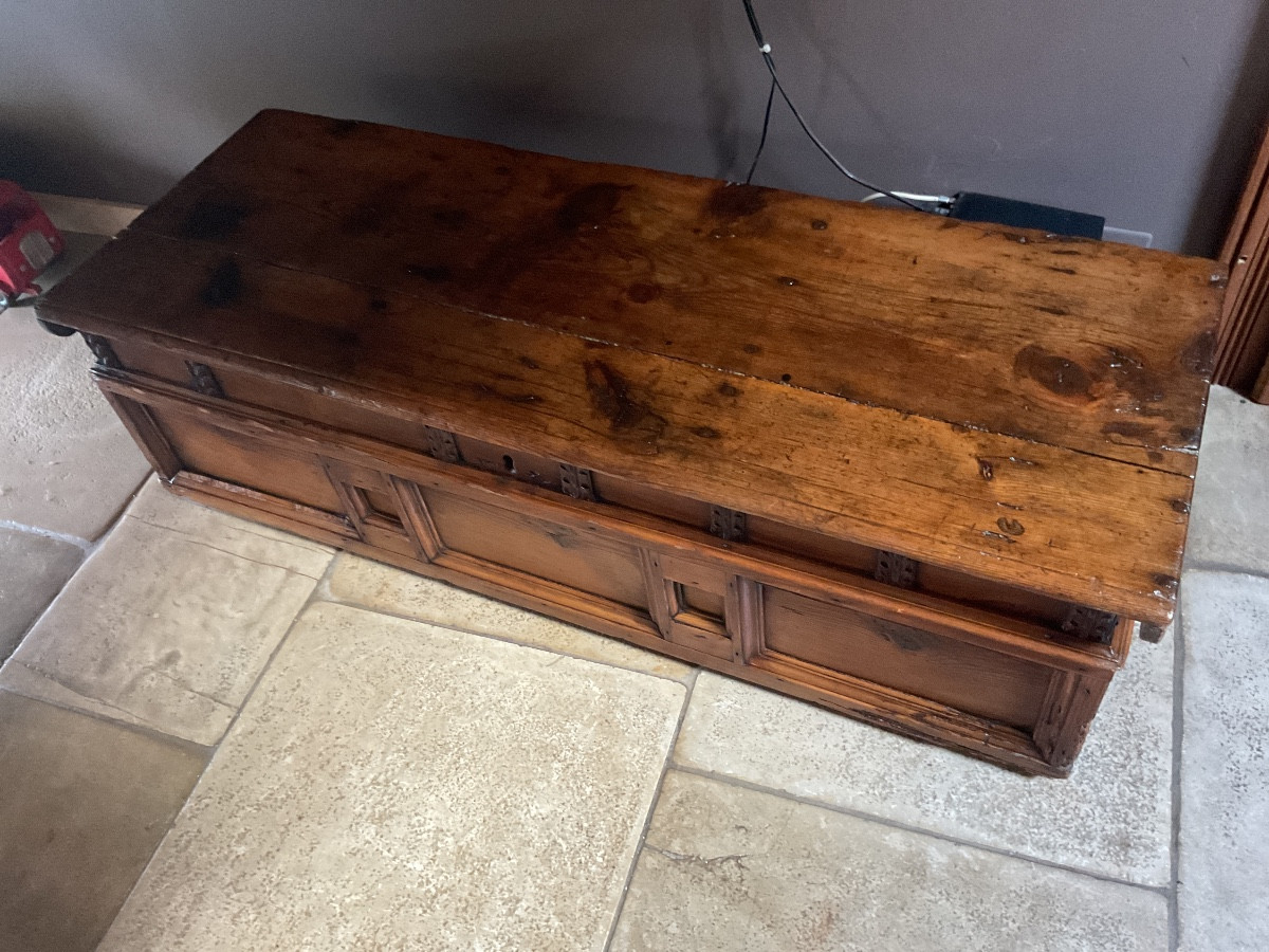 Alsatian Bench Chest From The End Of The 18th Century -photo-2