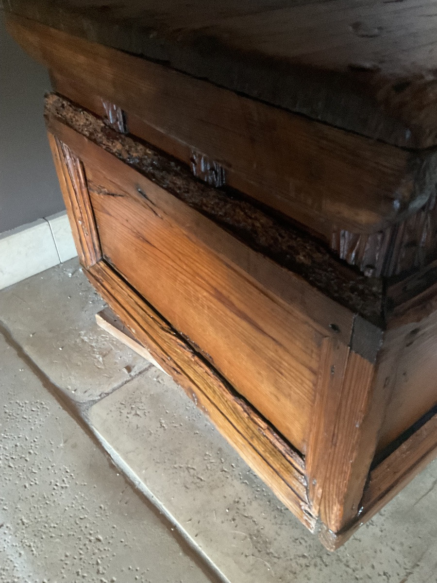 Alsatian Bench Chest From The End Of The 18th Century -photo-1