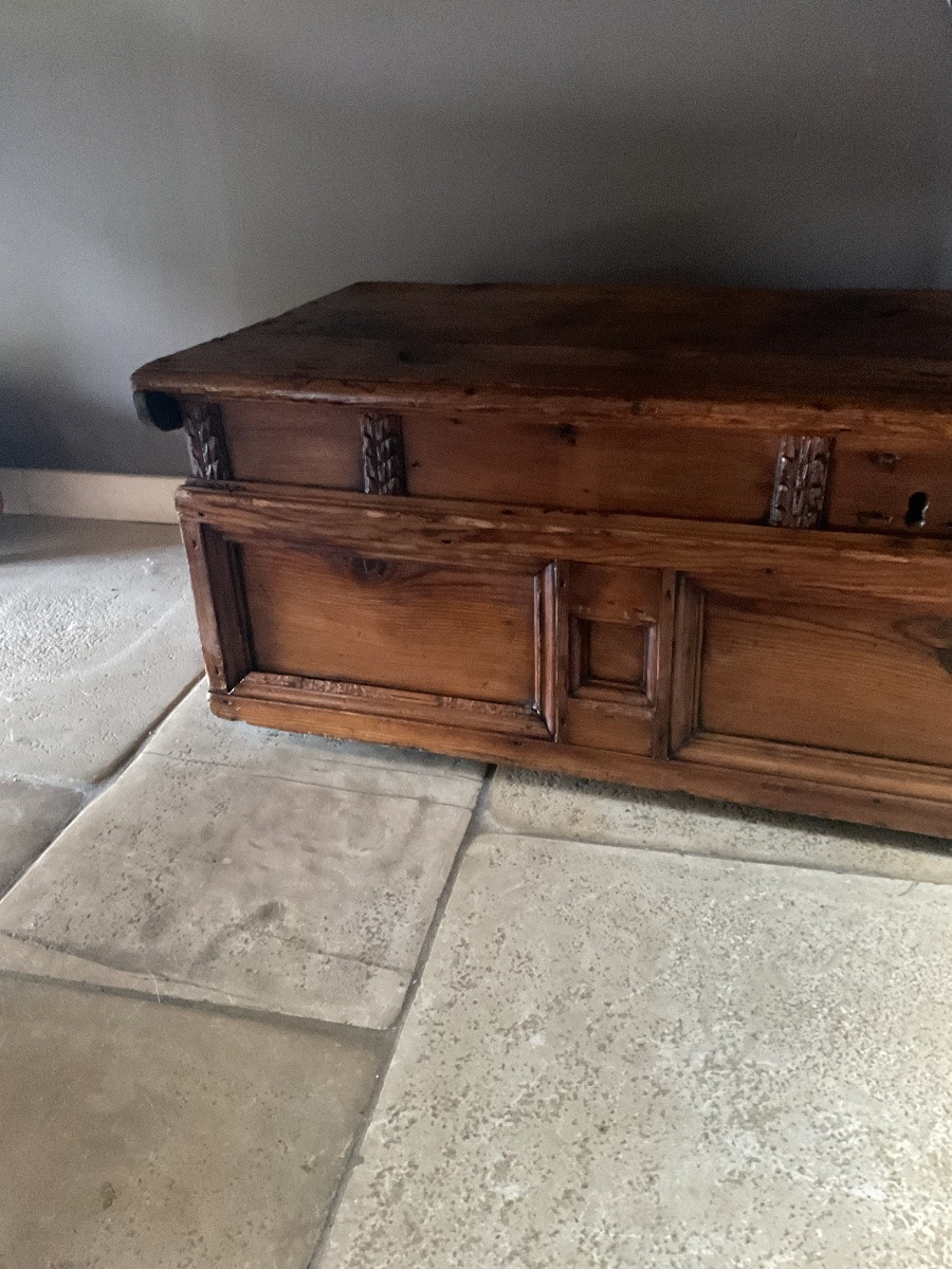 Alsatian Bench Chest From The End Of The 18th Century -photo-2