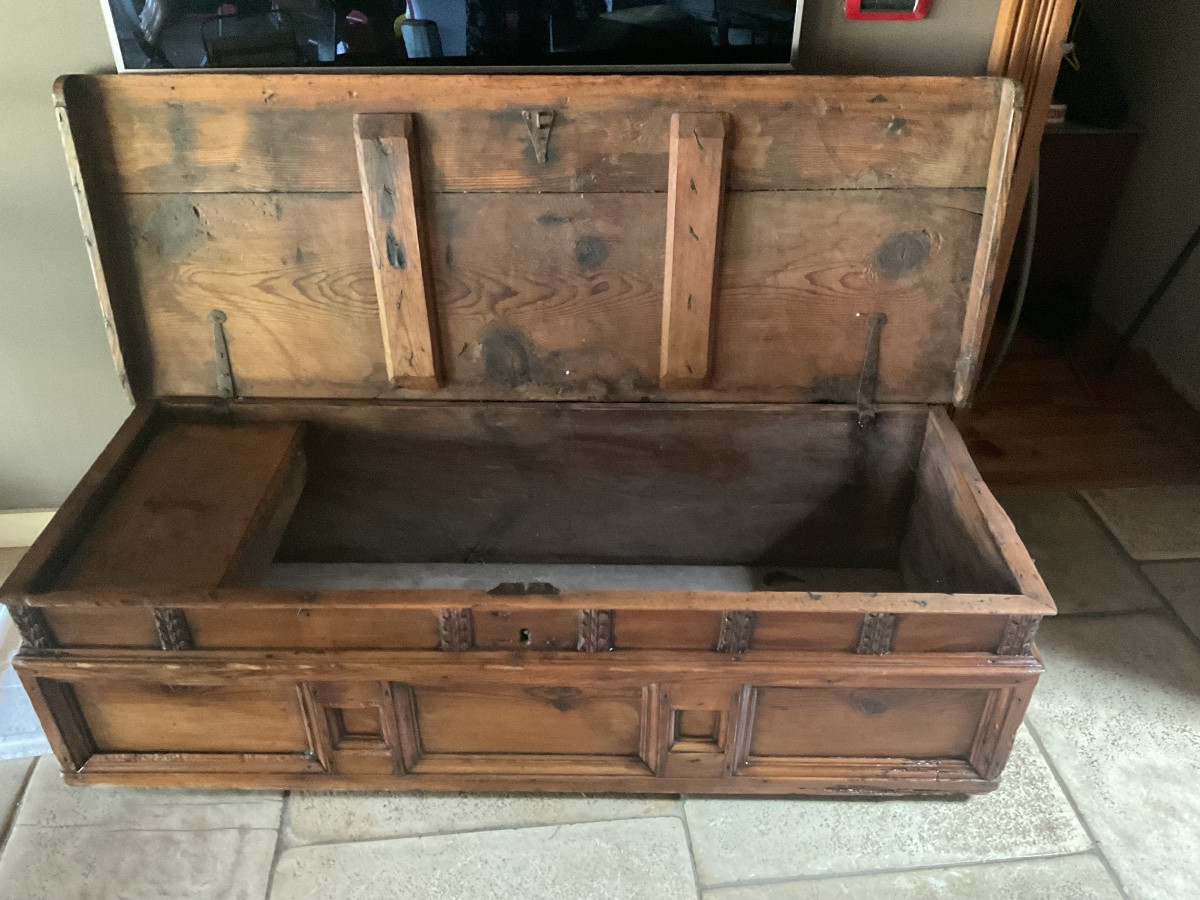 Alsatian Bench Chest From The End Of The 18th Century -photo-4