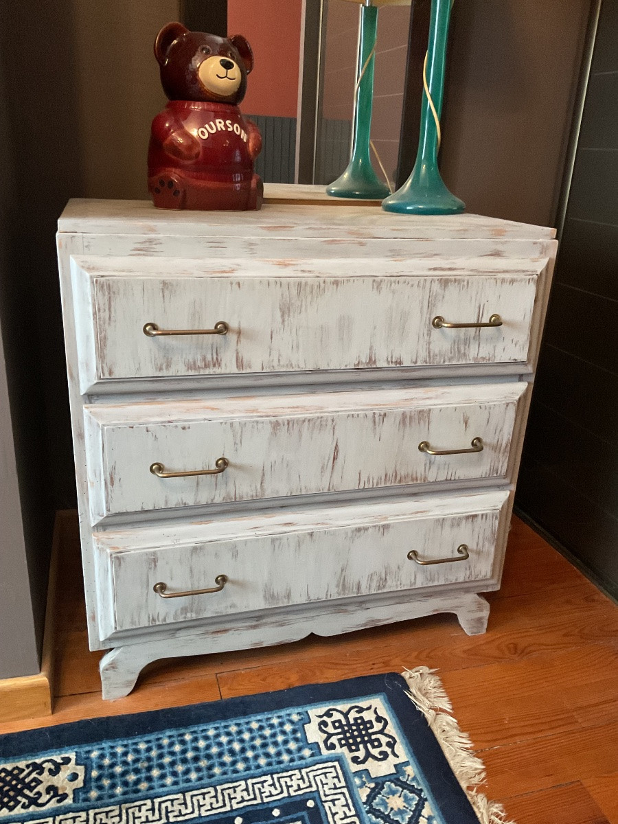 Painted Chest Of Drawers From The 1950s  -photo-2