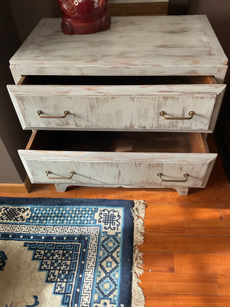 Painted Chest Of Drawers From The 1950s  -photo-4