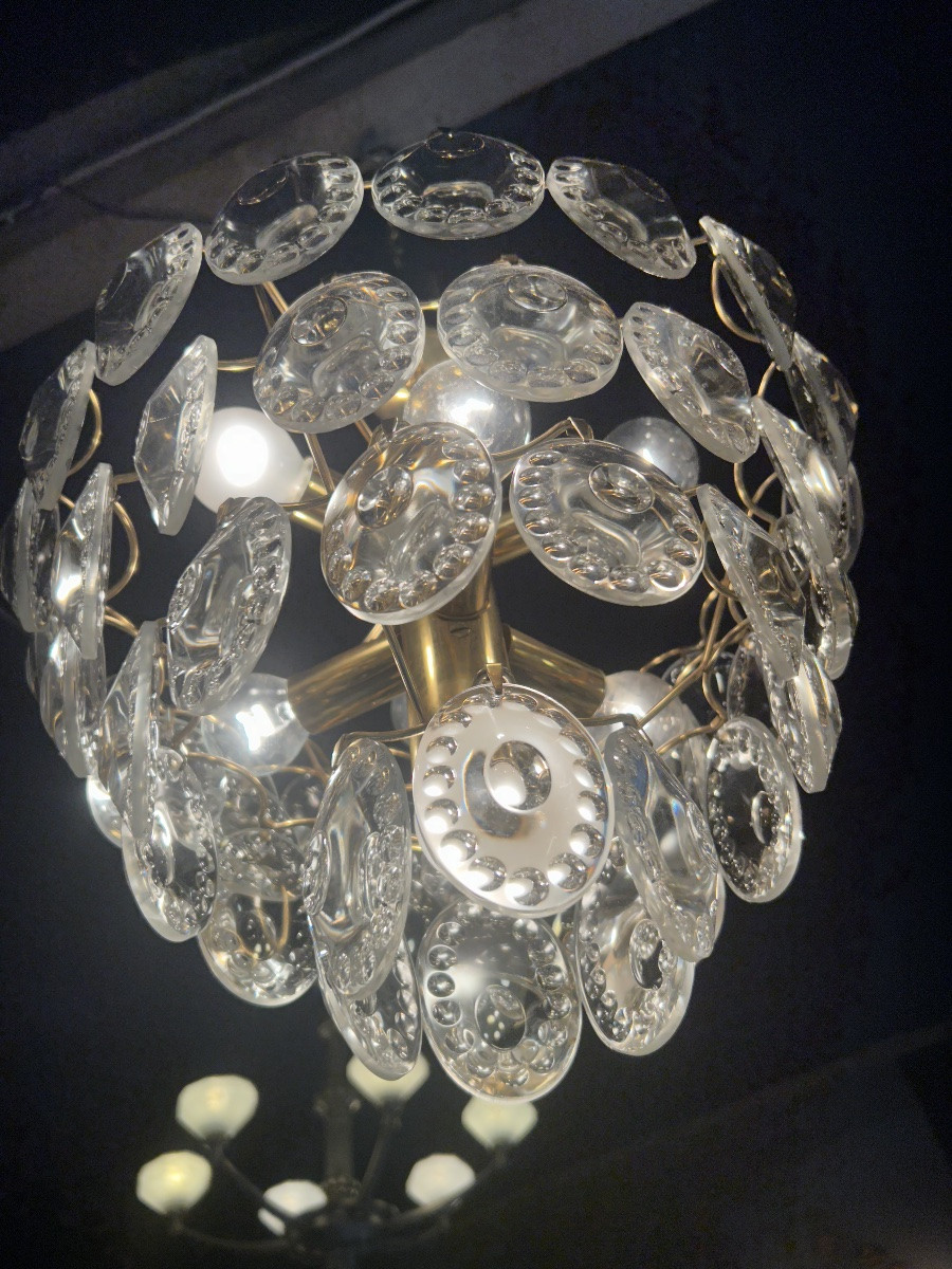 Crystal Ceiling Light From The 1960s-photo-3