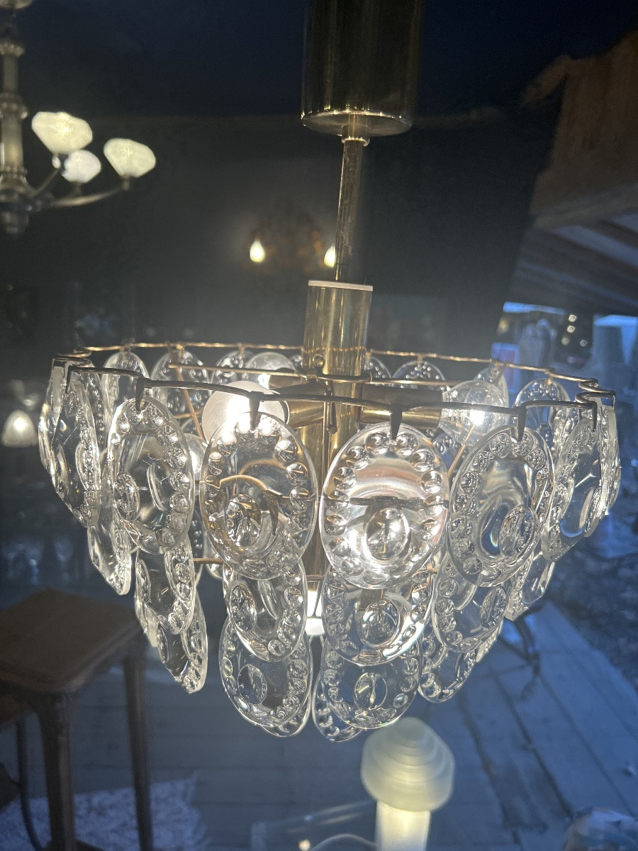Crystal Ceiling Light From The 1960s-photo-2
