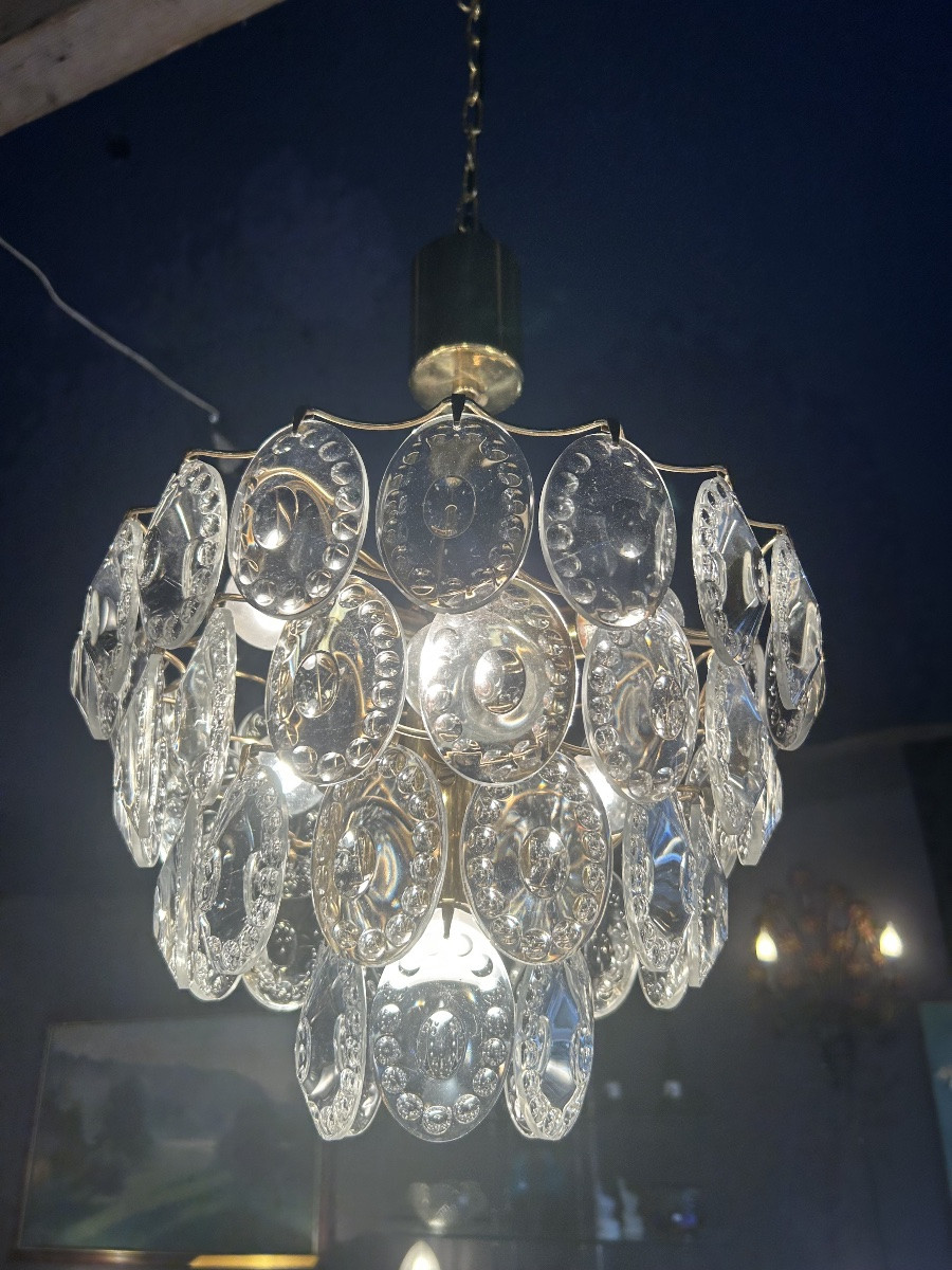 Crystal Ceiling Light From The 1960s-photo-4