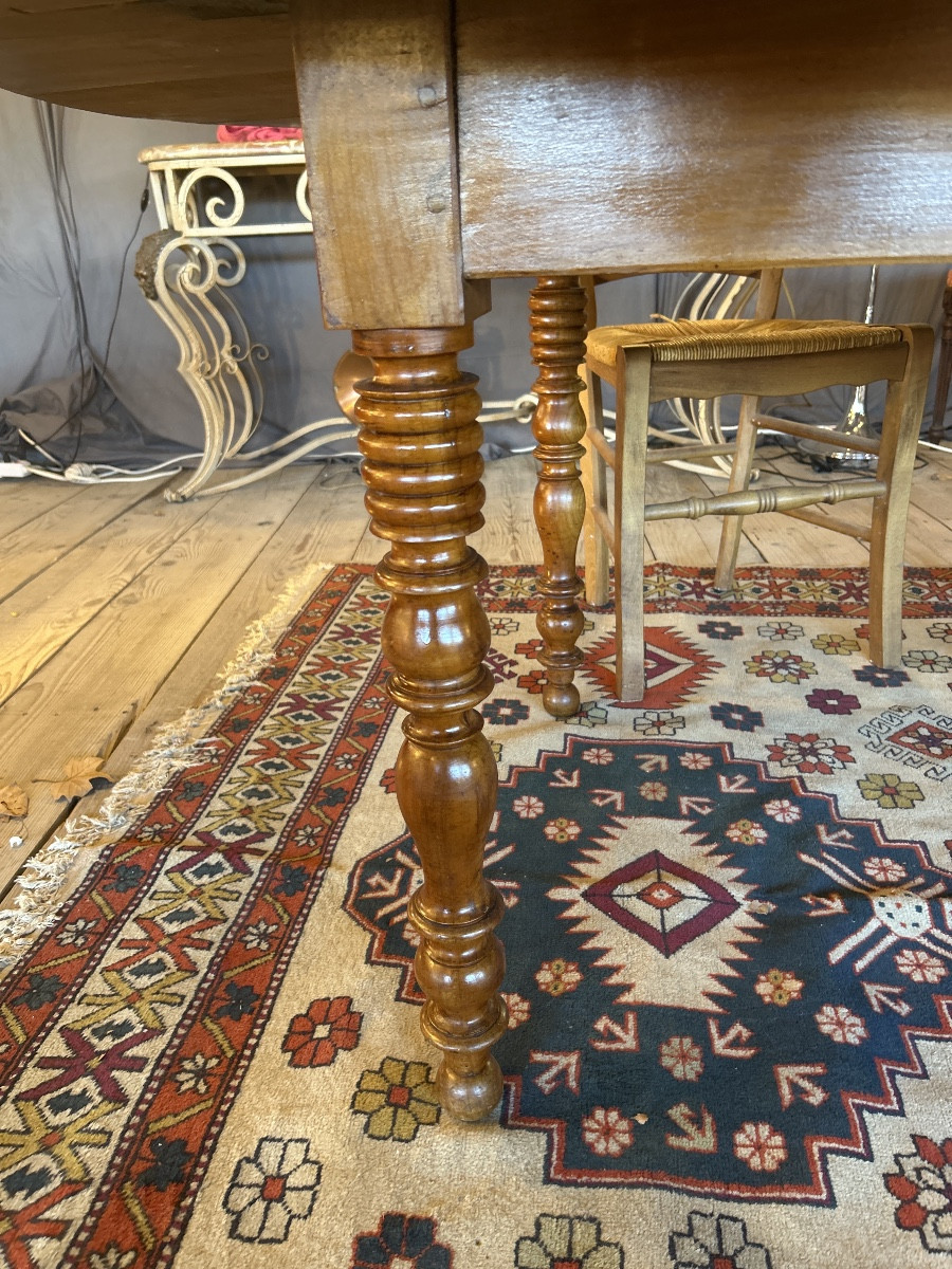 Grande table  en merisier,  XIX e siècle -photo-2