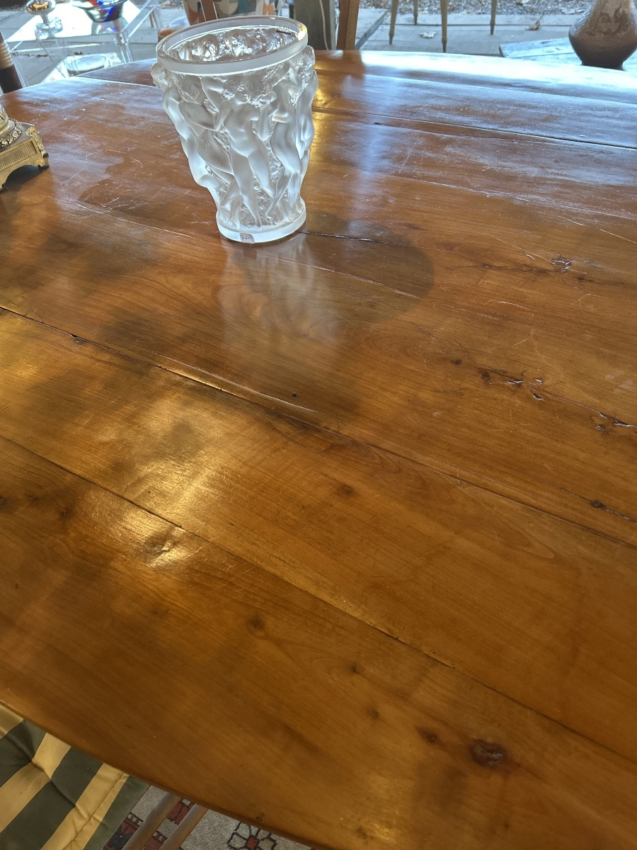 Grande table  en merisier,  XIX e siècle -photo-5