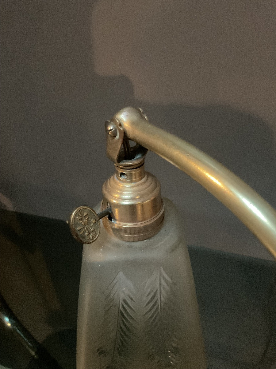 Petite lampe en bronze Art Nouveau époque 1900-photo-1