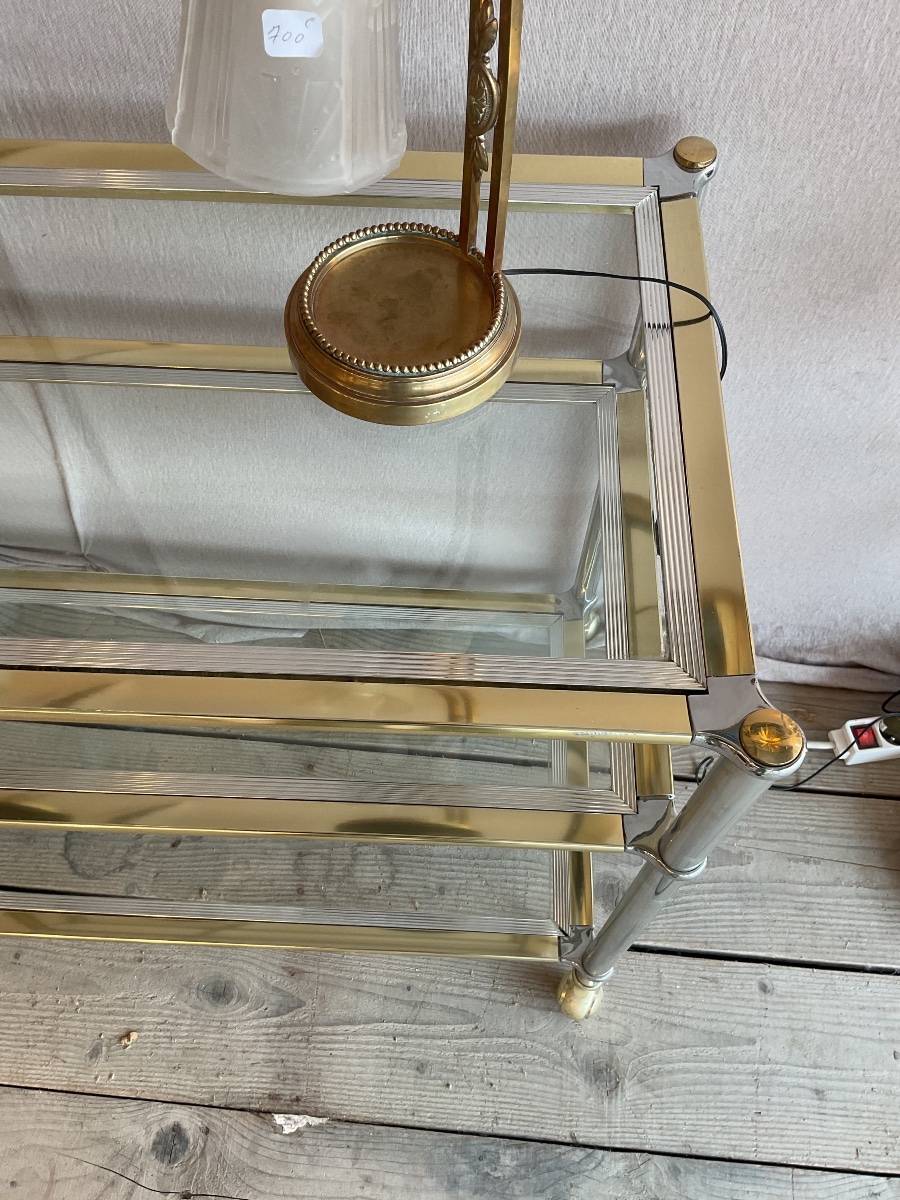 Desserte  ou console roulante dés années 1970-photo-3