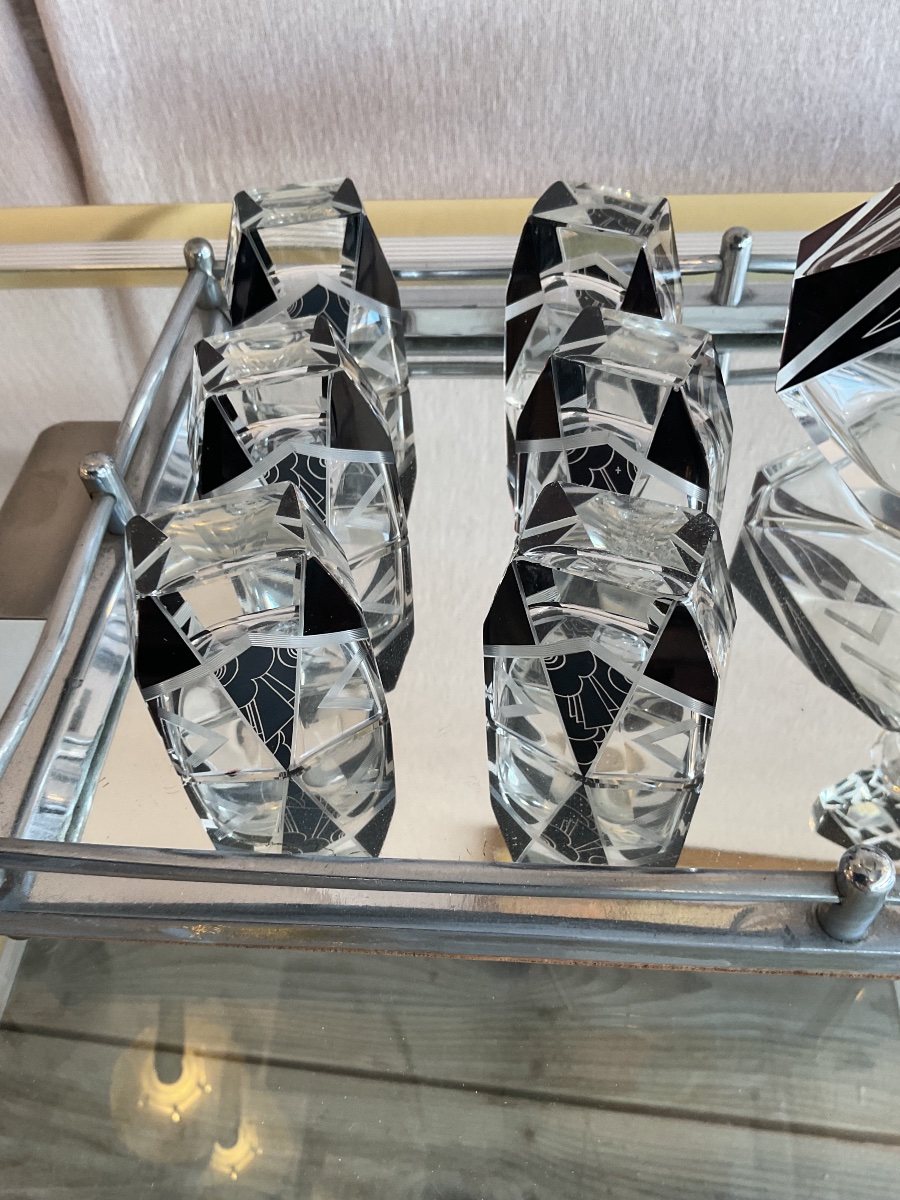 Art Deco Crystal Liqueur Service By Karl Palda-photo-2