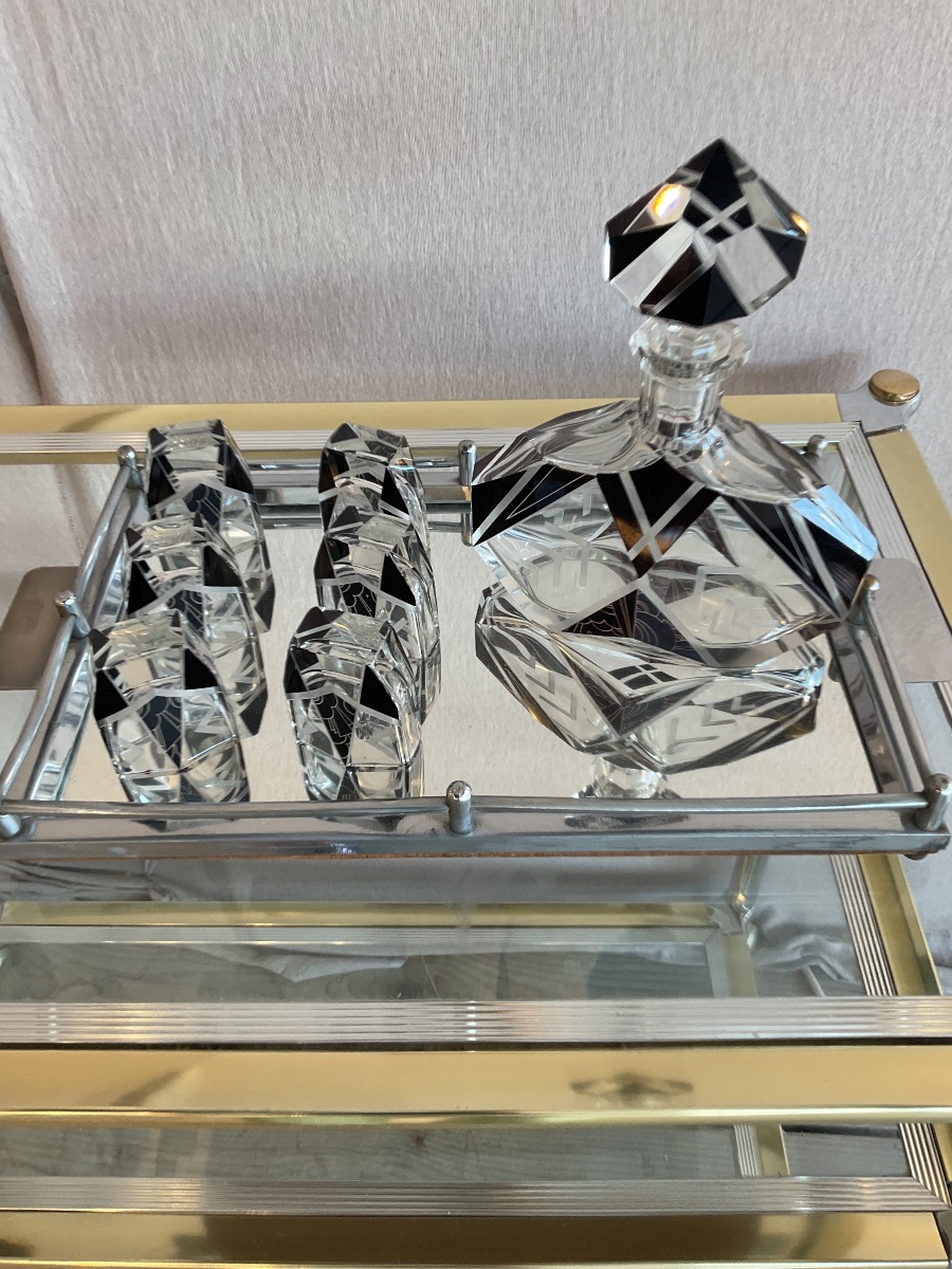 Art Deco Crystal Liqueur Service By Karl Palda-photo-2