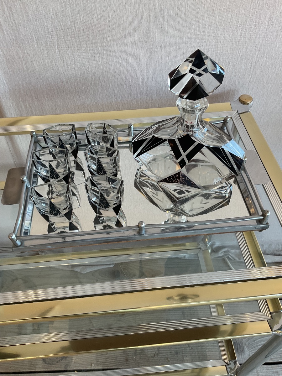 Art Deco Crystal Liqueur Service By Karl Palda