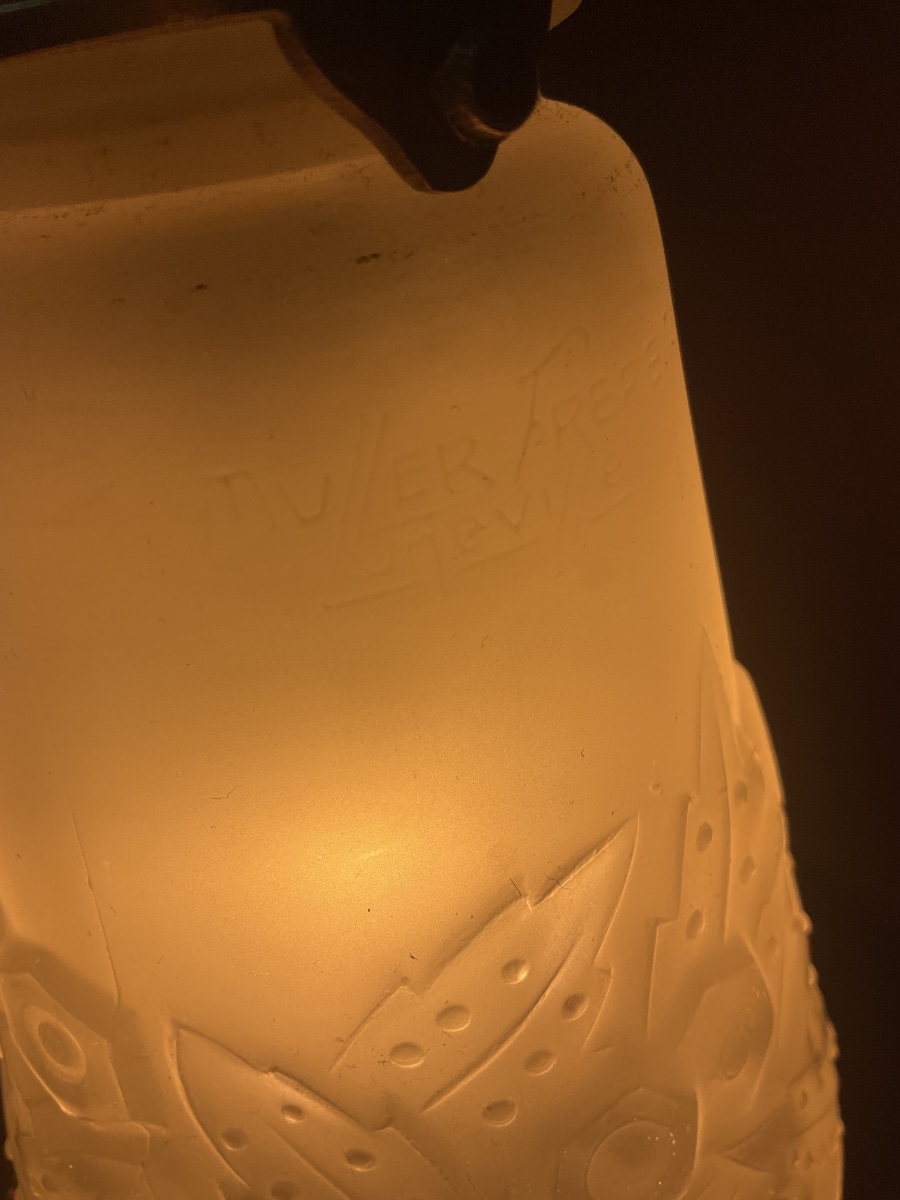 Paire de lampes dés années 1920 Signées Muller frères Lunévilles -photo-7
